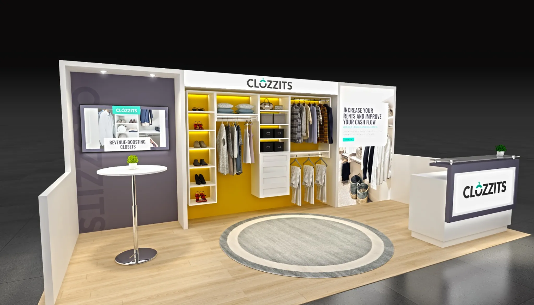10x20 Inline booth design by Reaction Space